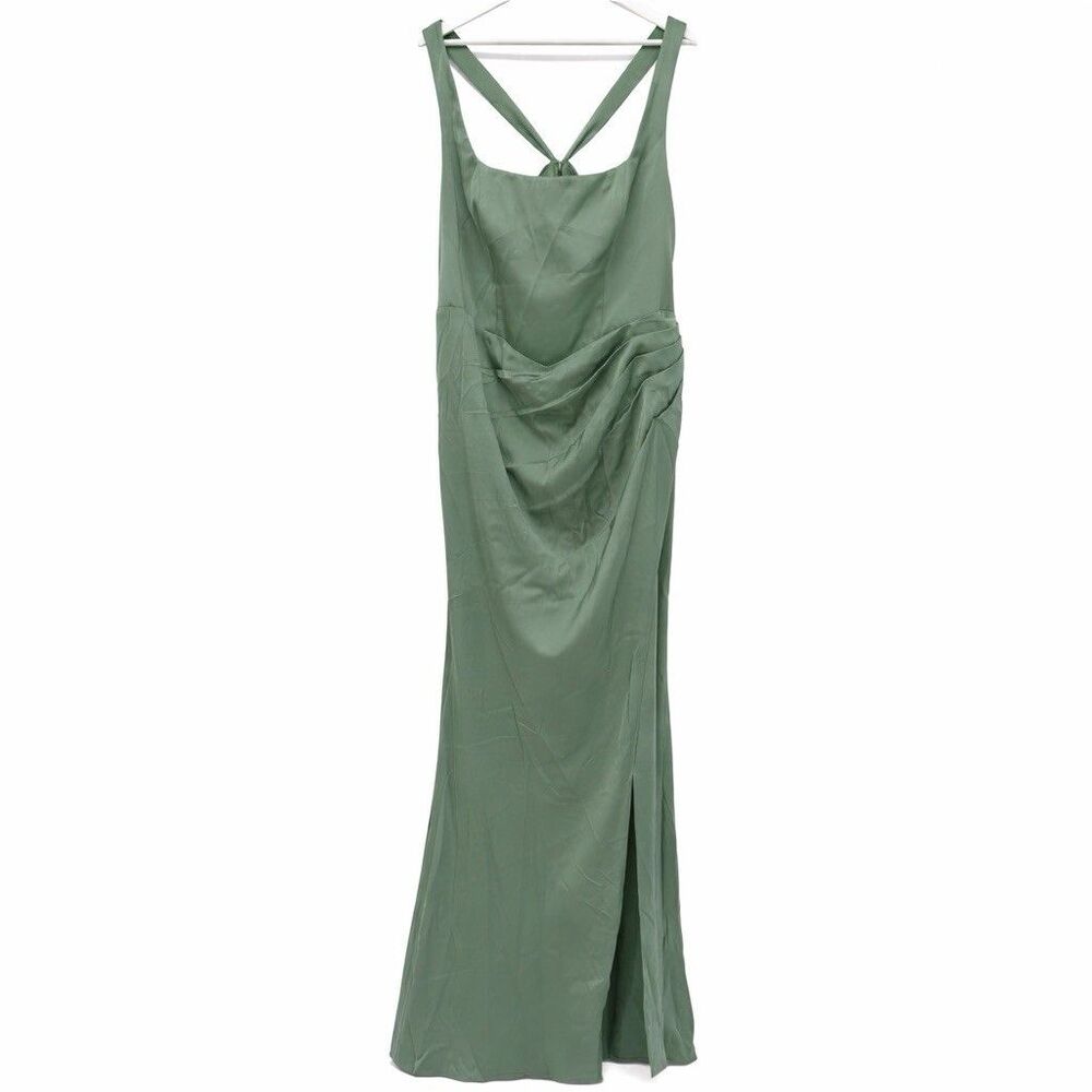 Azazie Sage Green Maxi Dress